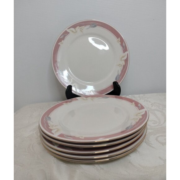 Majesty Collection Taupe Fantasy 8394 Set Of 6 Salad Plates 7 1/2" Diameter.New - Picture 8 of 11